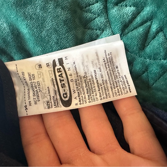 Navy blue wool blend skirt - Picture 5 of 9